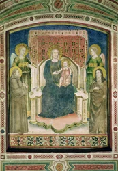 Madonna Enthroned with St. Francis of Assisi, St. Clare and Two Angels
